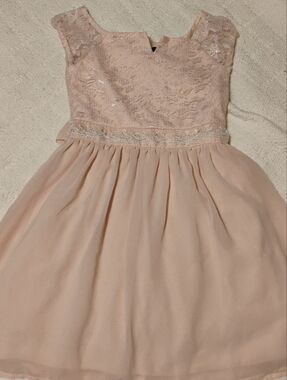 Xtraordinary Blush Pink Lace & Chiffon Party Dress